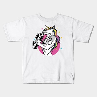 Muscular Unicorn Kids T-Shirt